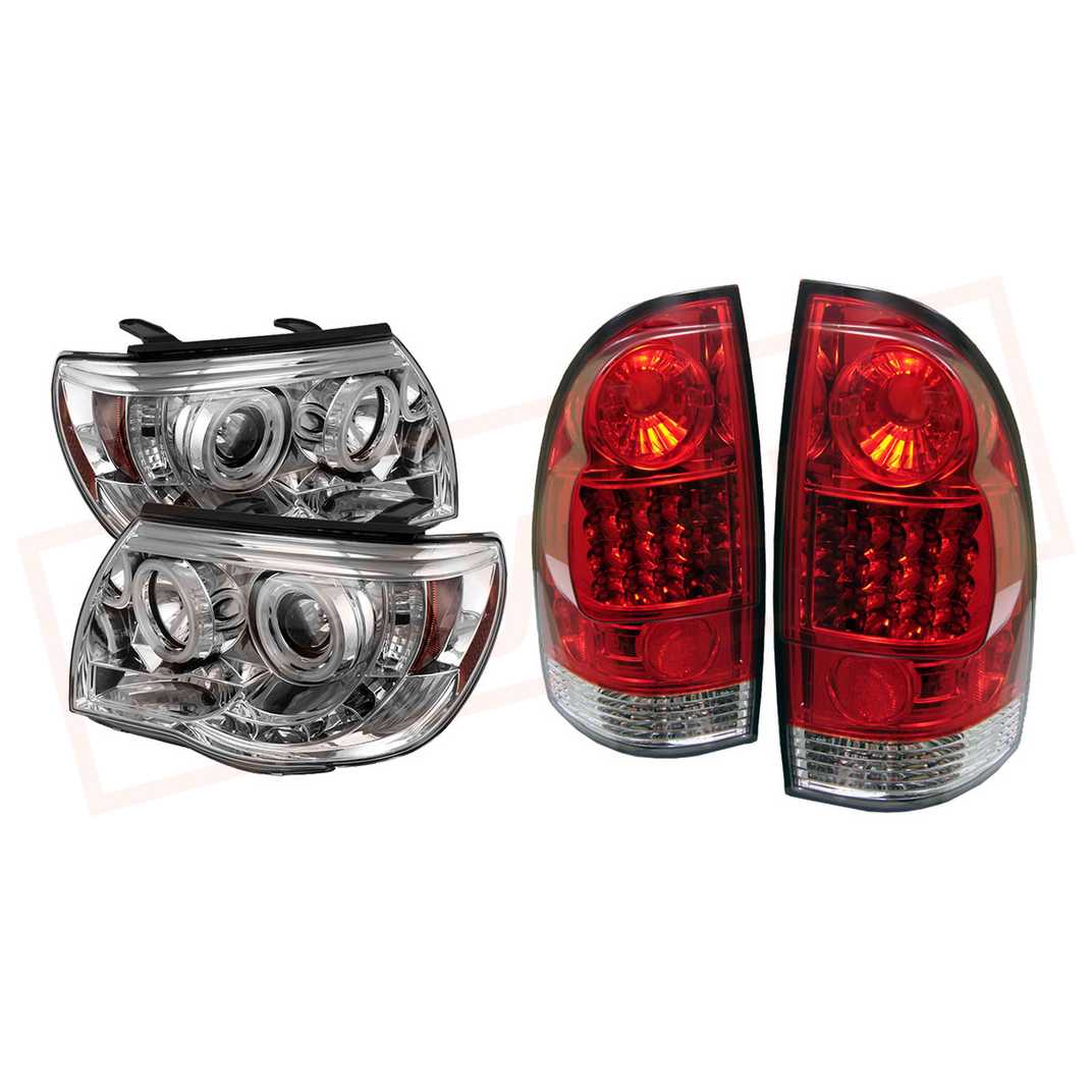 Image Spyder CCFL LED Projector Headlights Chrome&  TailLights for Toyota Tacoma 05-11 part in Headlight & Tail Light Covers category