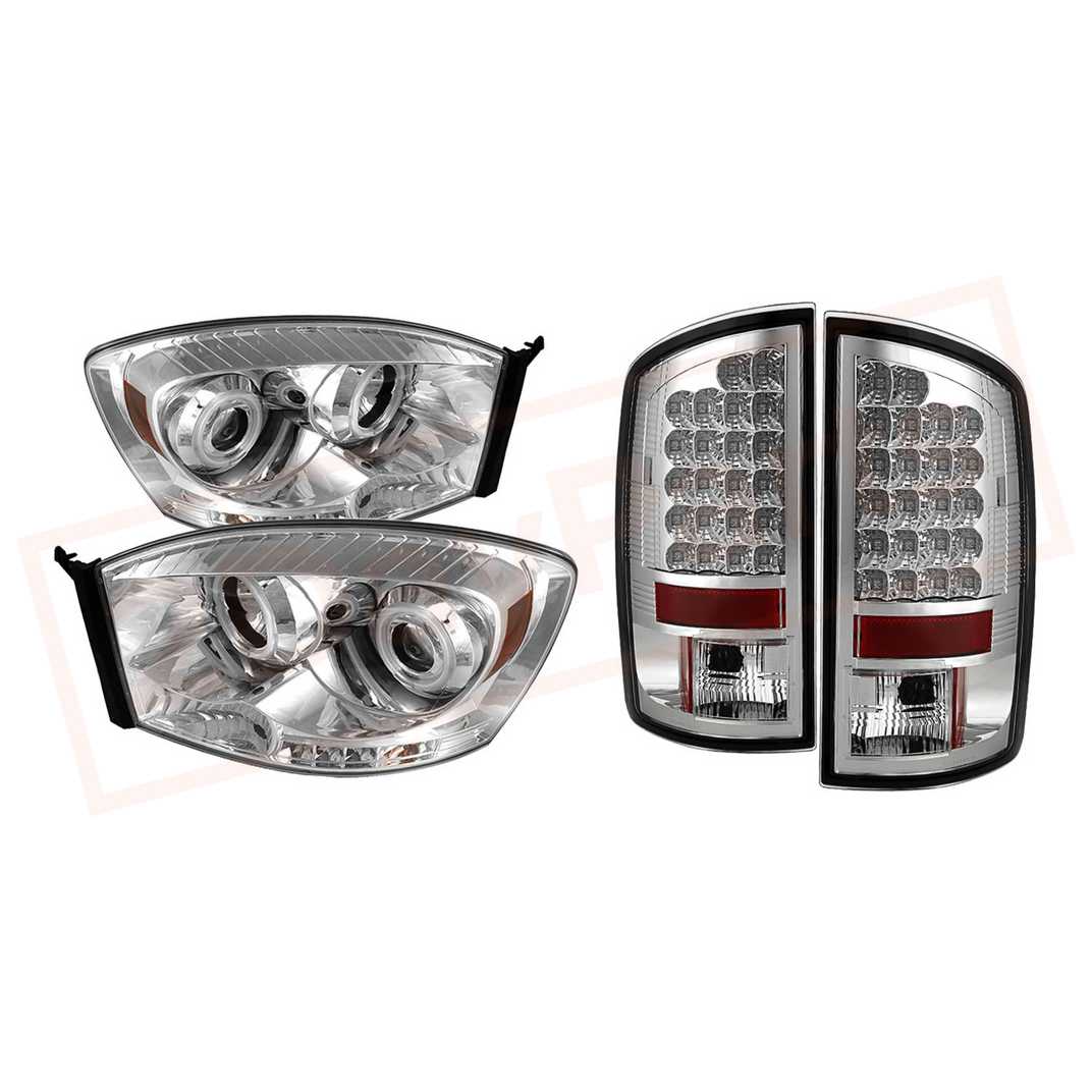 Image Spyder CCFL LED Projector Headlights & LED Tail Lights  - for Dodge Ram 07-08 part in Headlight & Tail Light Covers category