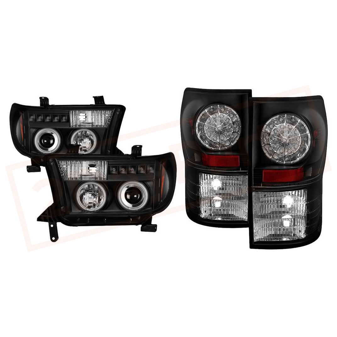 Image Spyder CCFL LED Projector Headlights&  Tail Lights Black for Toyota Tundra 07-13 part in Headlight & Tail Light Covers category