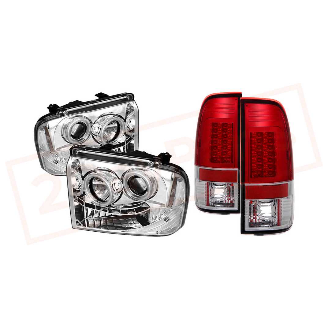 Image Spyder CCFLLED Headlights  & LED Tail Lights Ver.2 for Ford F250/350/450 05-07 part in Headlight & Tail Light Covers category