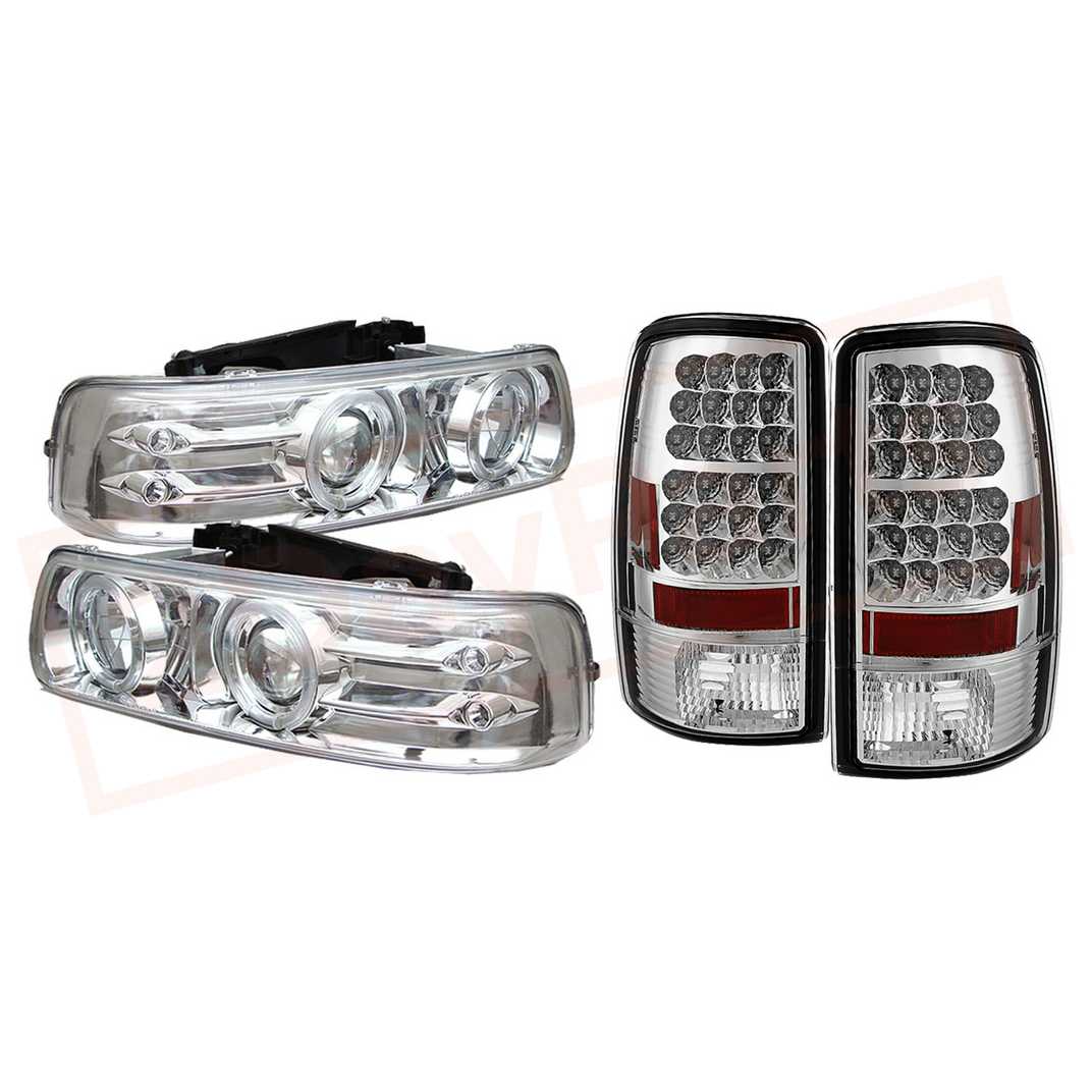 Image Spyder Halo LED Headlights & LED Tail Lights  - for Chevy Suburban/Tahoe 00-06 part in Headlight & Tail Light Covers category