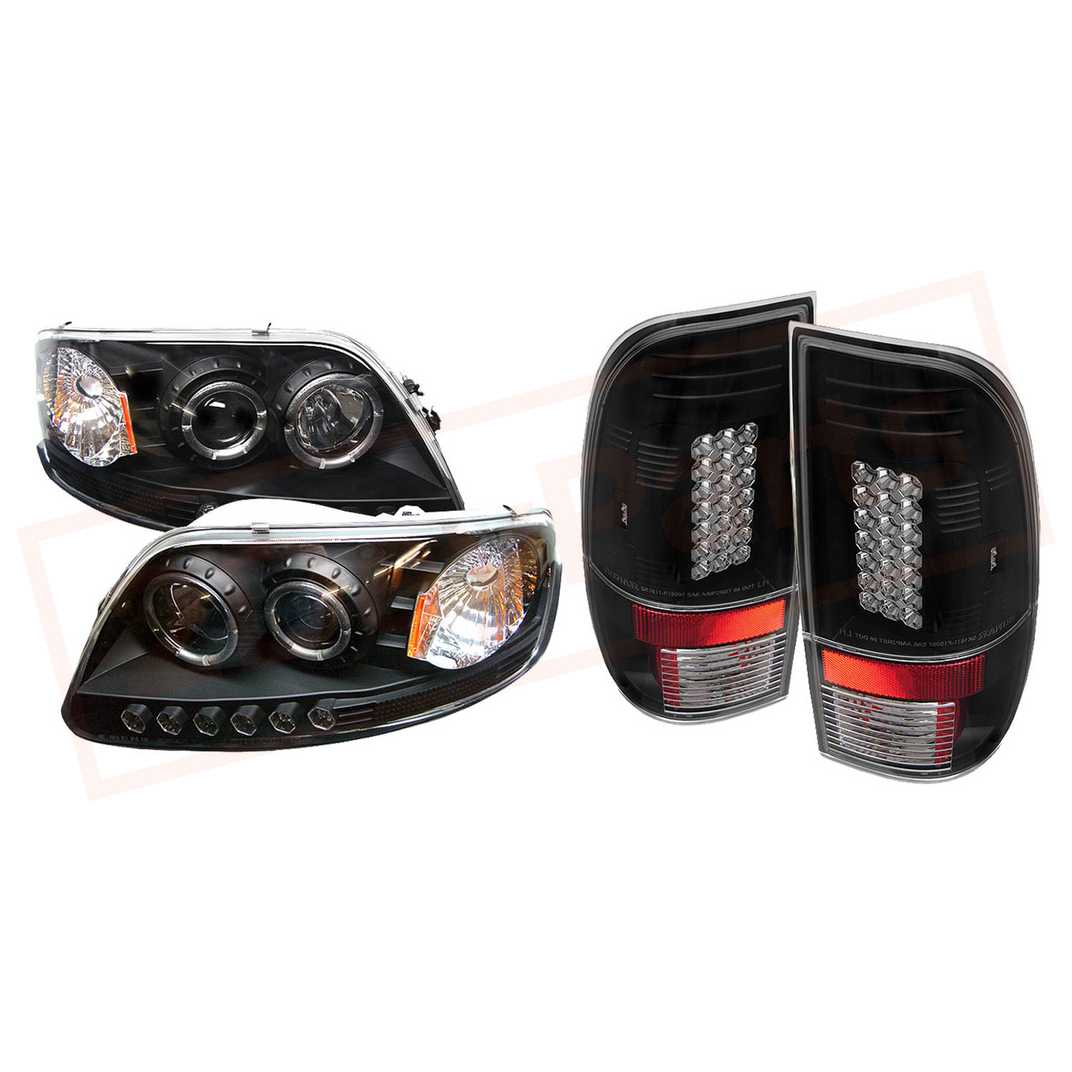 Image Spyder Halo LED Headlights & LED Tail Lights  for Ford F150 Styleside 97-03 part in Headlight & Tail Light Covers category