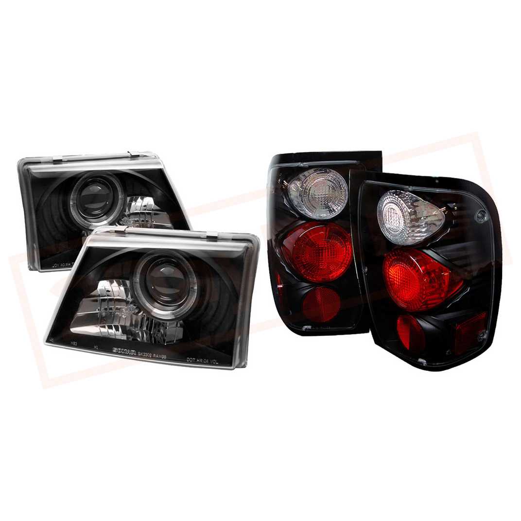 Image Spyder Halo LED Projector Headlights & Tail Lights  for Ford Ranger 1998-00 part in Headlight & Tail Light Covers category