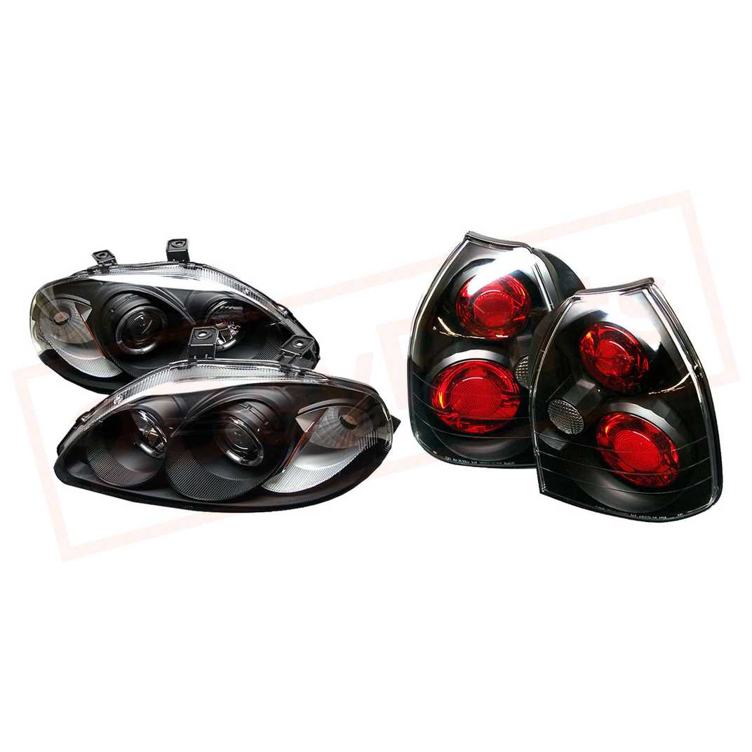 Image Spyder Halo LED Projector Headlights & Tail Lights  - for Honda Civic 96-98 3DR part in Headlight & Tail Light Covers category