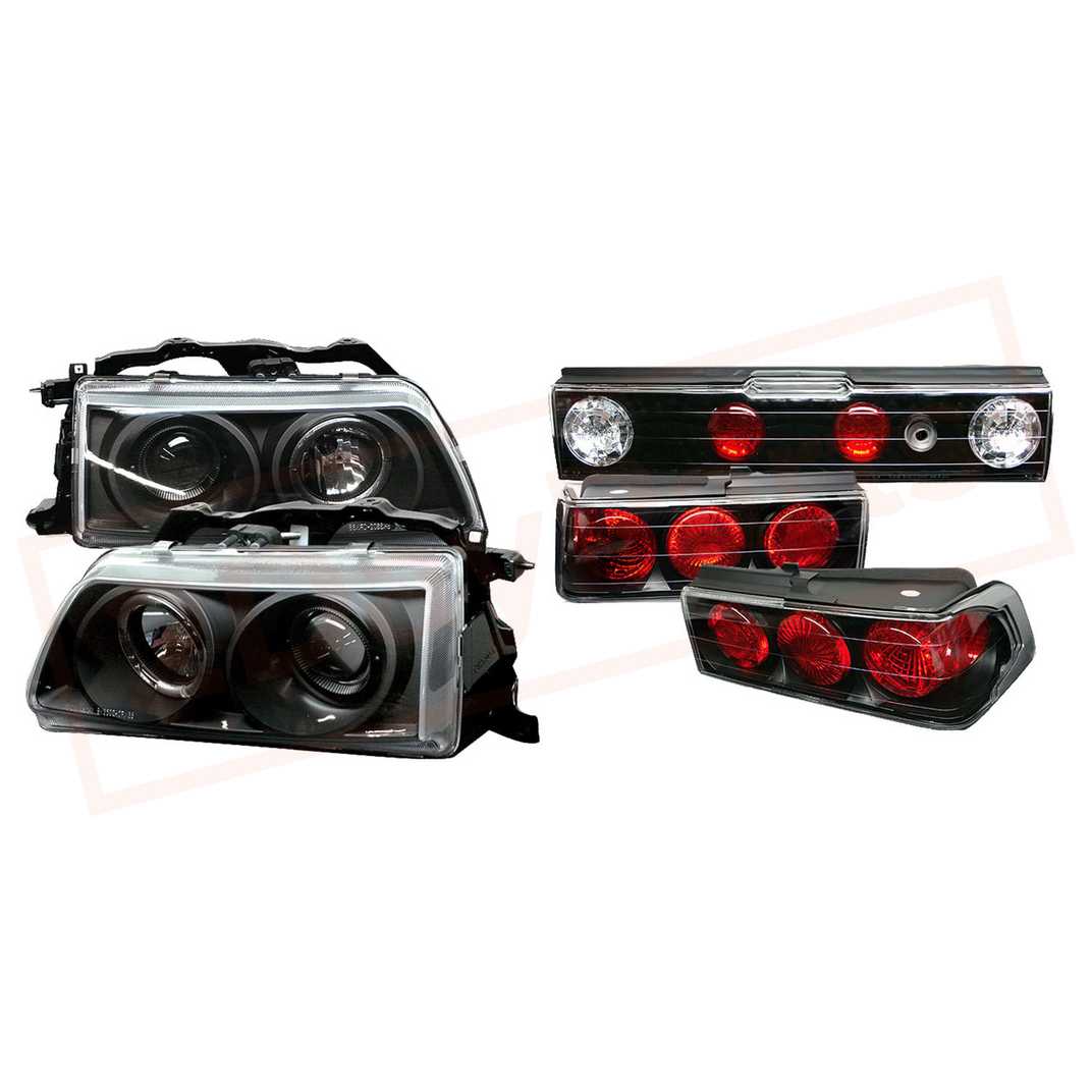Image Spyder Halo LED Projector Headlights & Tail Lights  for Honda CRX 1990-1991 part in Headlight & Tail Light Covers category