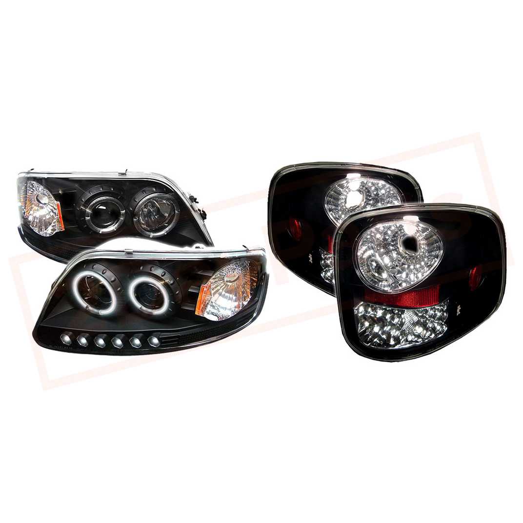 Image Spyder LED Proj Headlights & LED Tail Lights Blk for Ford F150 Flareside 97-03 part in Headlight & Tail Light Covers category