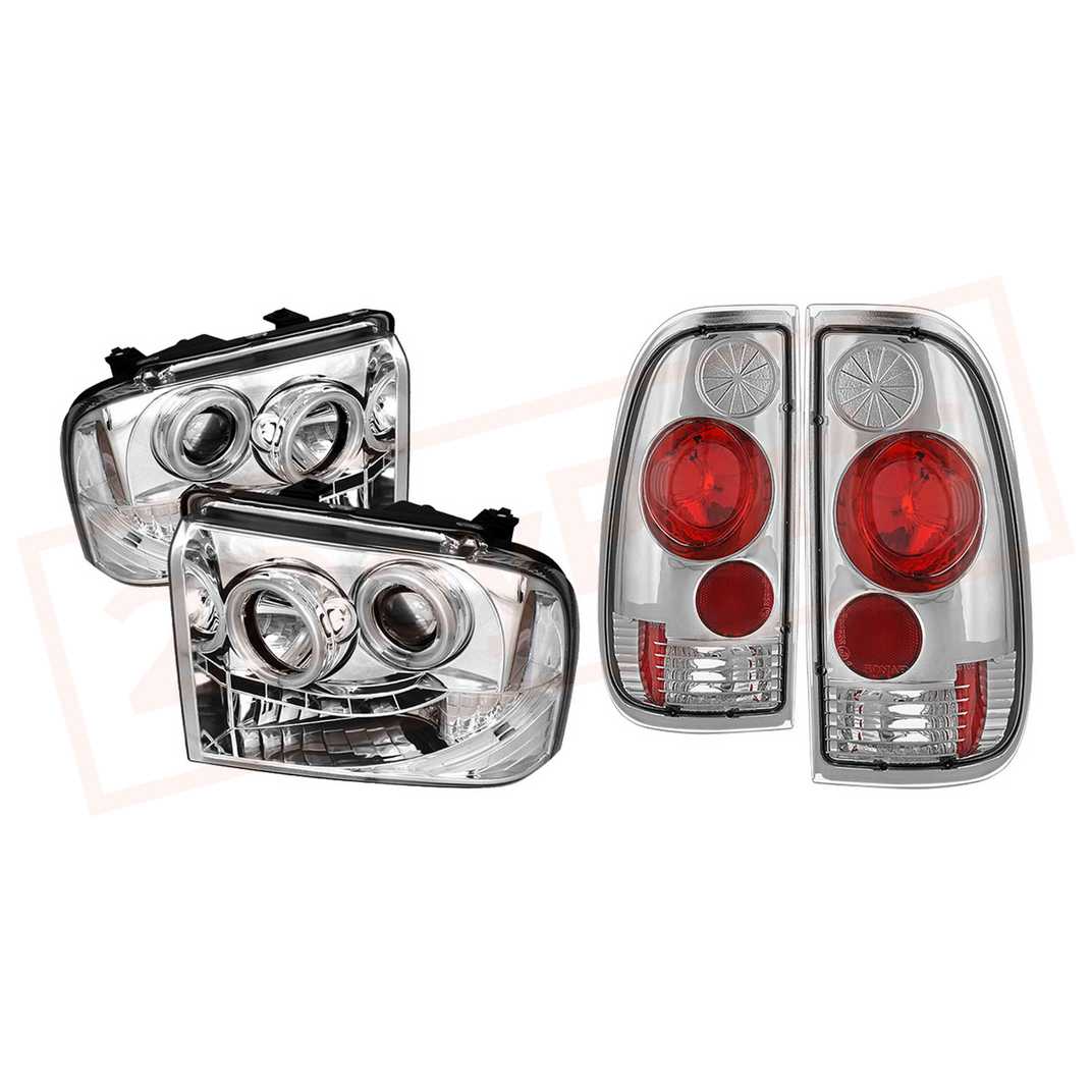 Image Spyder LED Projector Headlights & Tail Lights Chrm for Ford F250/350/450 05-07 part in Headlight & Tail Light Covers category