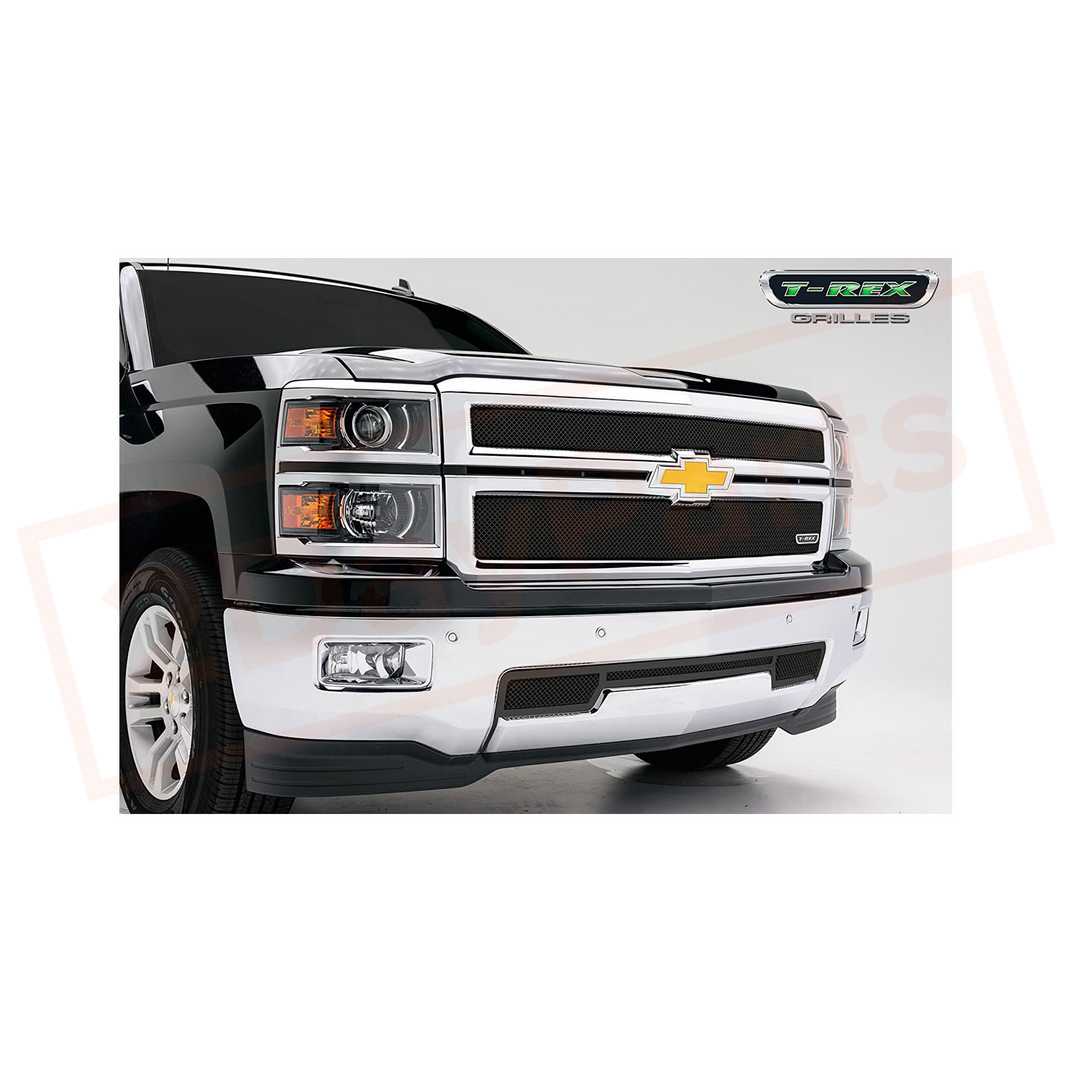 Image 1 T-rex BLK MESH GRILLE fits Chevrolet 14-15 Silverado Z71 part in Grilles category