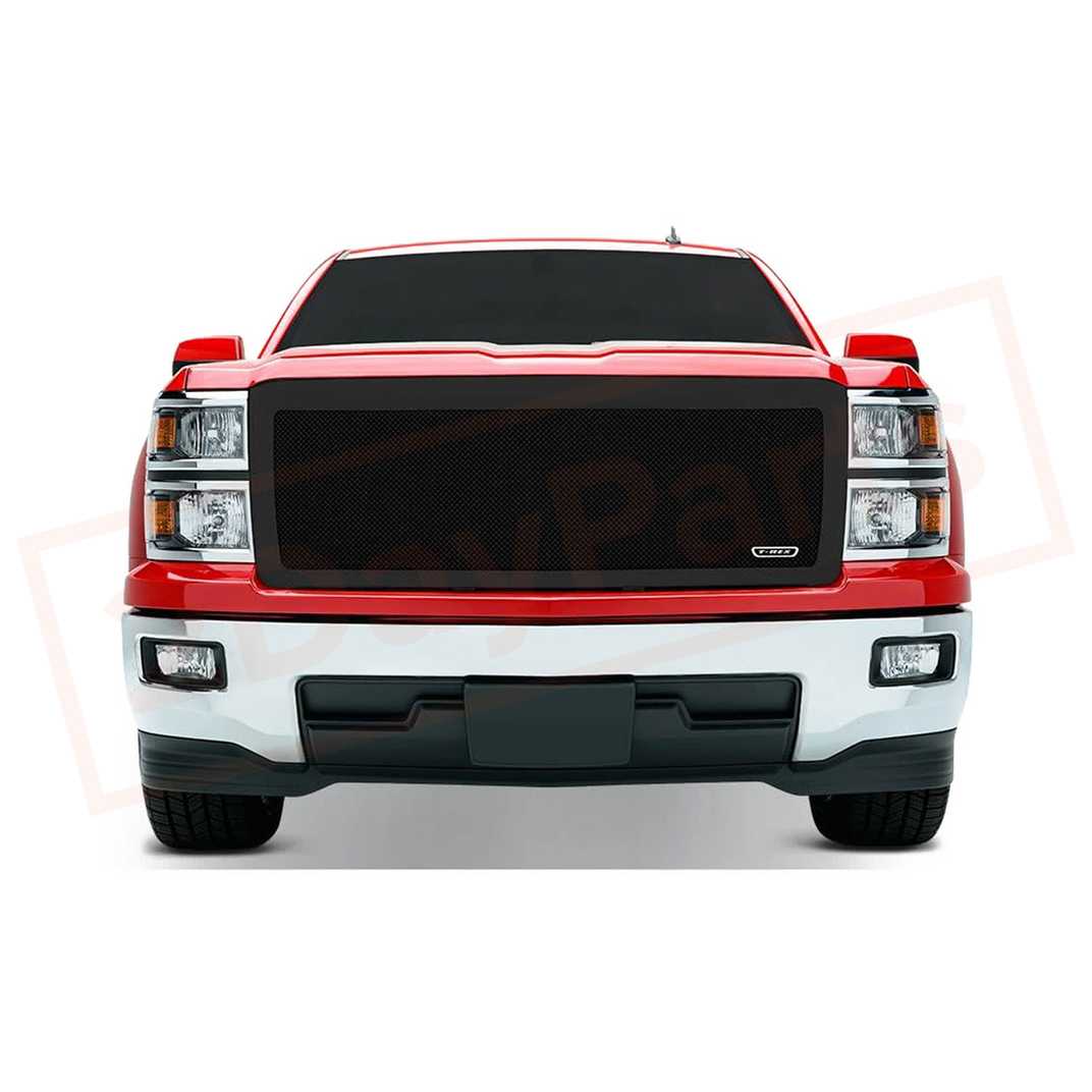 Image 1 T-rex BLK MESH GRILLE fits Chevrolet 2014-15 Silverado part in Grilles category