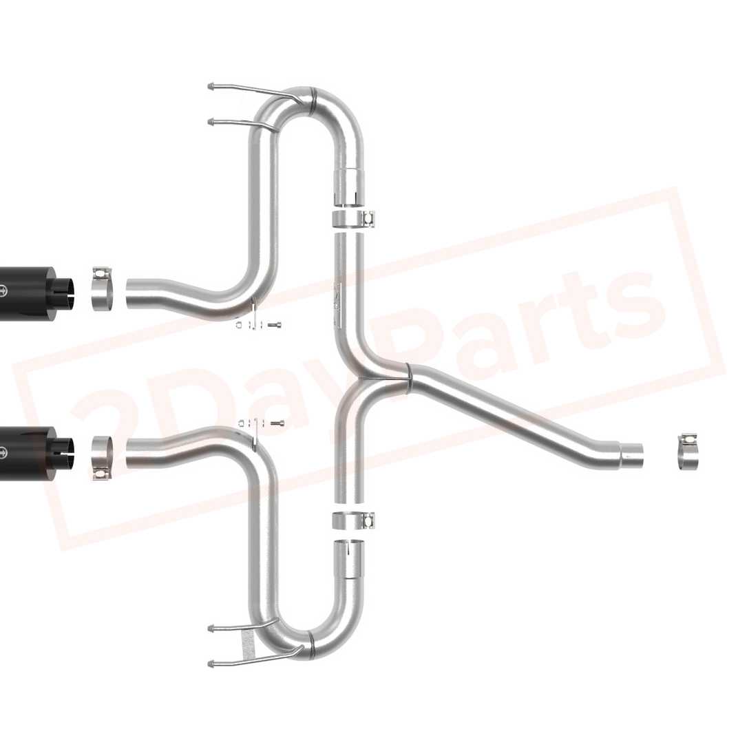 Image 1 aFe Power Gas Axle-Back Exhaust System for Honda Civic Hatchback 2017 - 2021 part in Exhaust Systems category