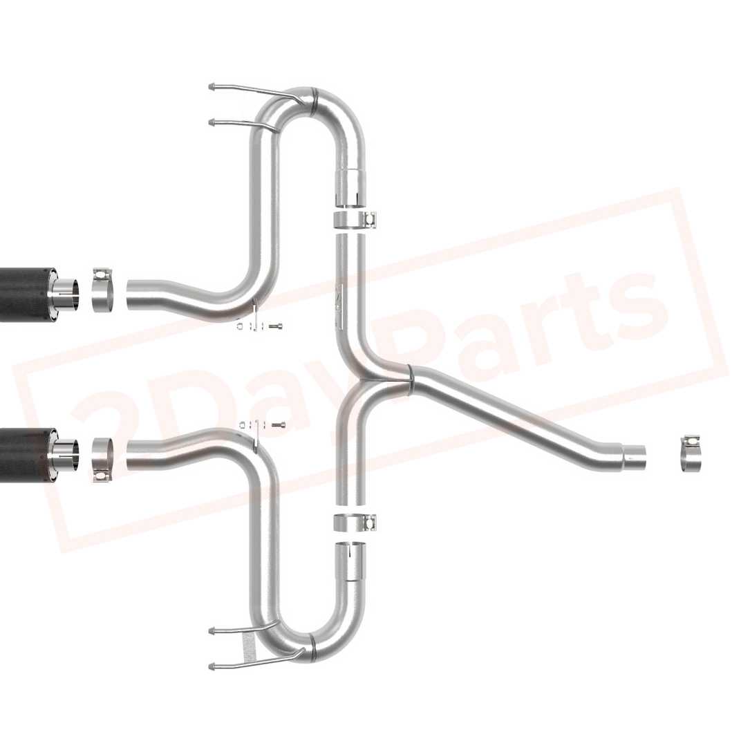 Image 1 aFe Power Gas Axle-Back Exhaust System for Honda Civic Hatchback 2017 - 2021 part in Exhaust Systems category