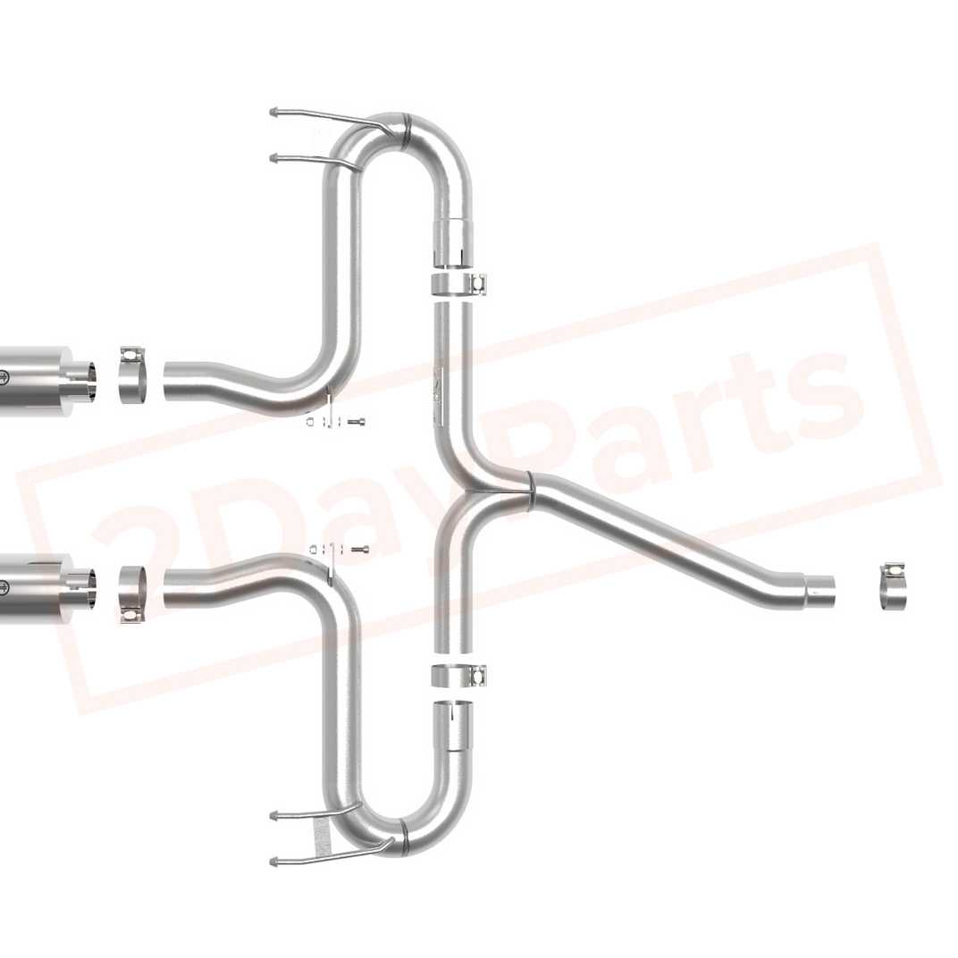 Image 1 aFe Power Gas Axle-Back Exhaust System for Honda Civic Hatchback 2017 - 2021 part in Exhaust Systems category