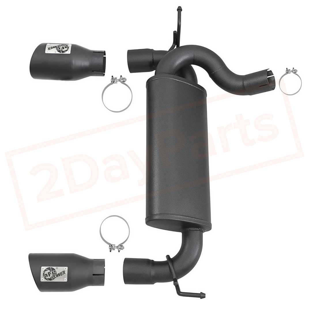 Image 2 aFe Power Gas Axle-Back Exhaust System for Jeep Wrangler JK 2012 - 2018 part in Exhaust Systems category